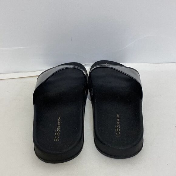 BCBGeneration Women's Black Logo Flip Flop Slides Slippers Size 10 - Picture 5 of 10